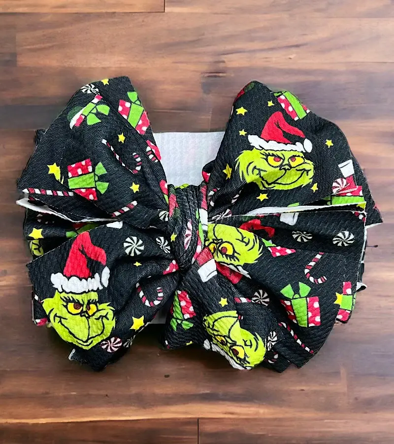 Kids Charm Online - Wholesale Fashion Headband - Kids - BIG TASSEL MR.GRINCHH PRINTED HEADBANDS. 3PCS/ $10.502