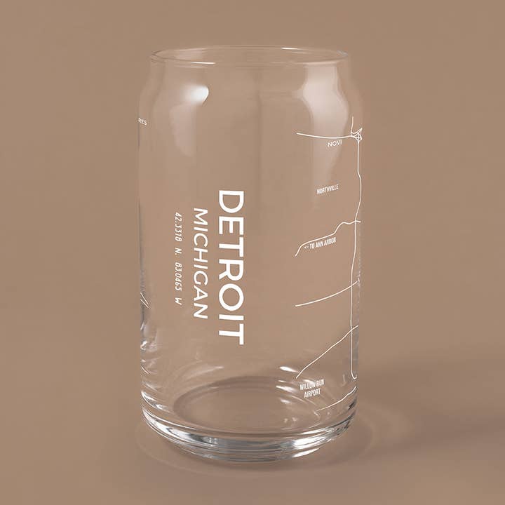 THE CAN - Detroit Map, 16oz for wholesale by NARBO