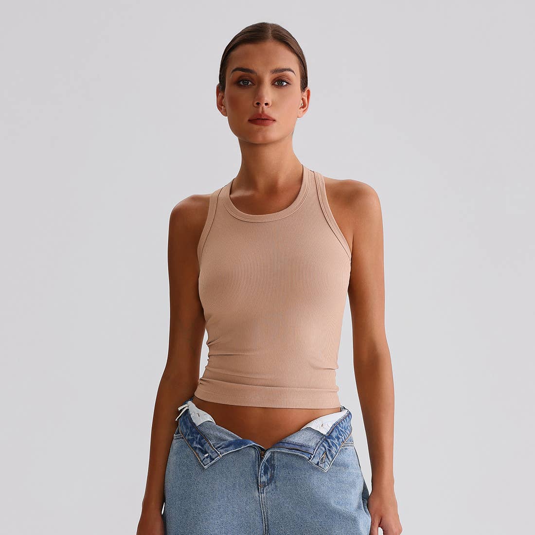 Sodalemon - Vendita all'ingrosso Canotta - Donna - Top sportivo da yoga donna a compressione con schiena a H e tessuto elasticizzato10