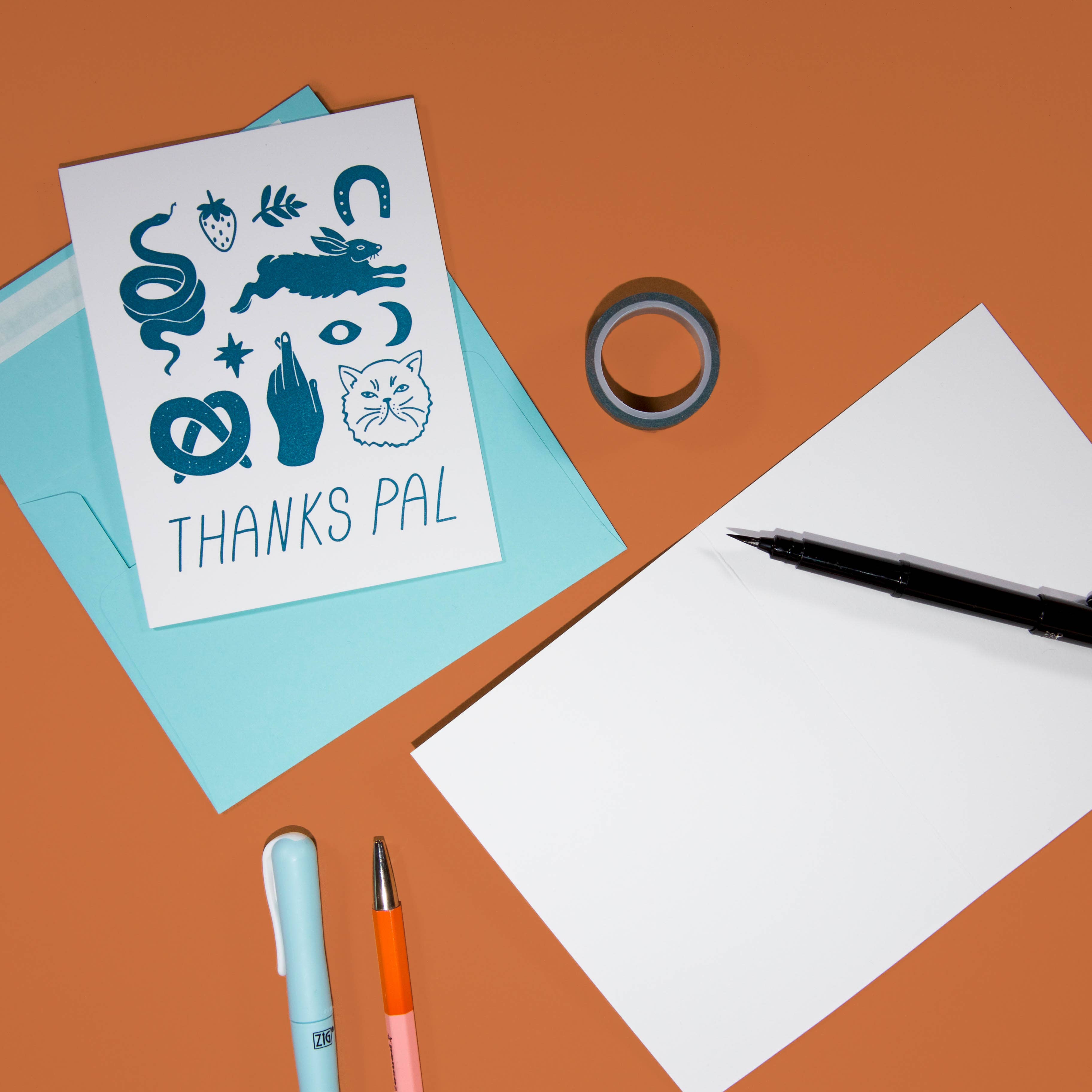 Beetle Ink Co. - Wholesale Thank You Card - Thanks Pal Letterpress Card1