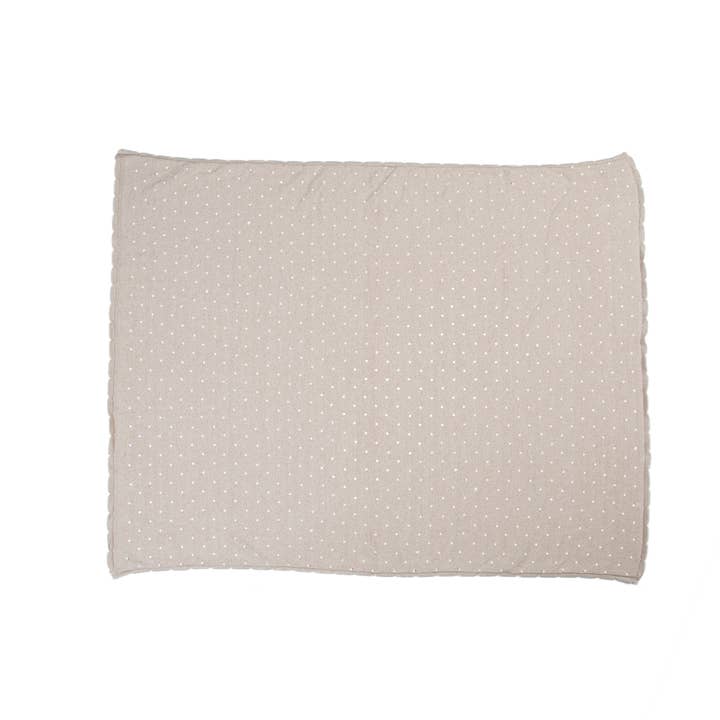 Gestrickte Babydecke Biscuit Dune Weiß für den Großhandel von Lorena Canals