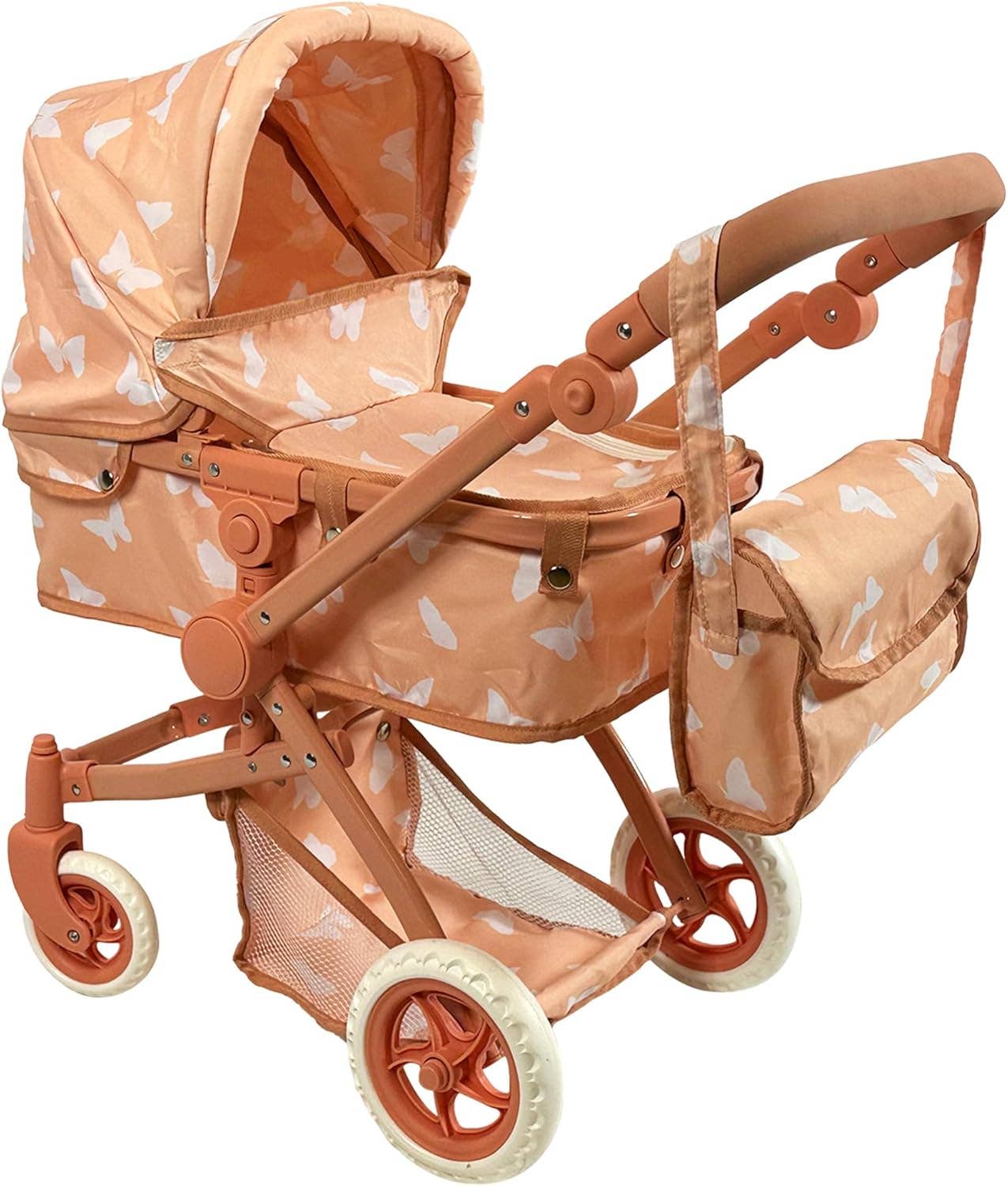 The New York Doll Collection - Wholesale Doll Stroller - Kids - Convertible Combo Baby Doll Floral Stroller6