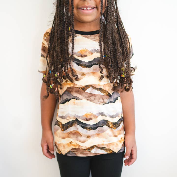 T-Shirt - Mountain Range - Luxe Bamboo for wholesale by Ploom Baby