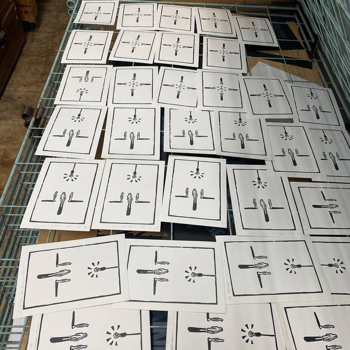 Three to the Em Prints - Wholesale Art Print - Perspective Linocut Letterpress Print Set – Handprinted Art3