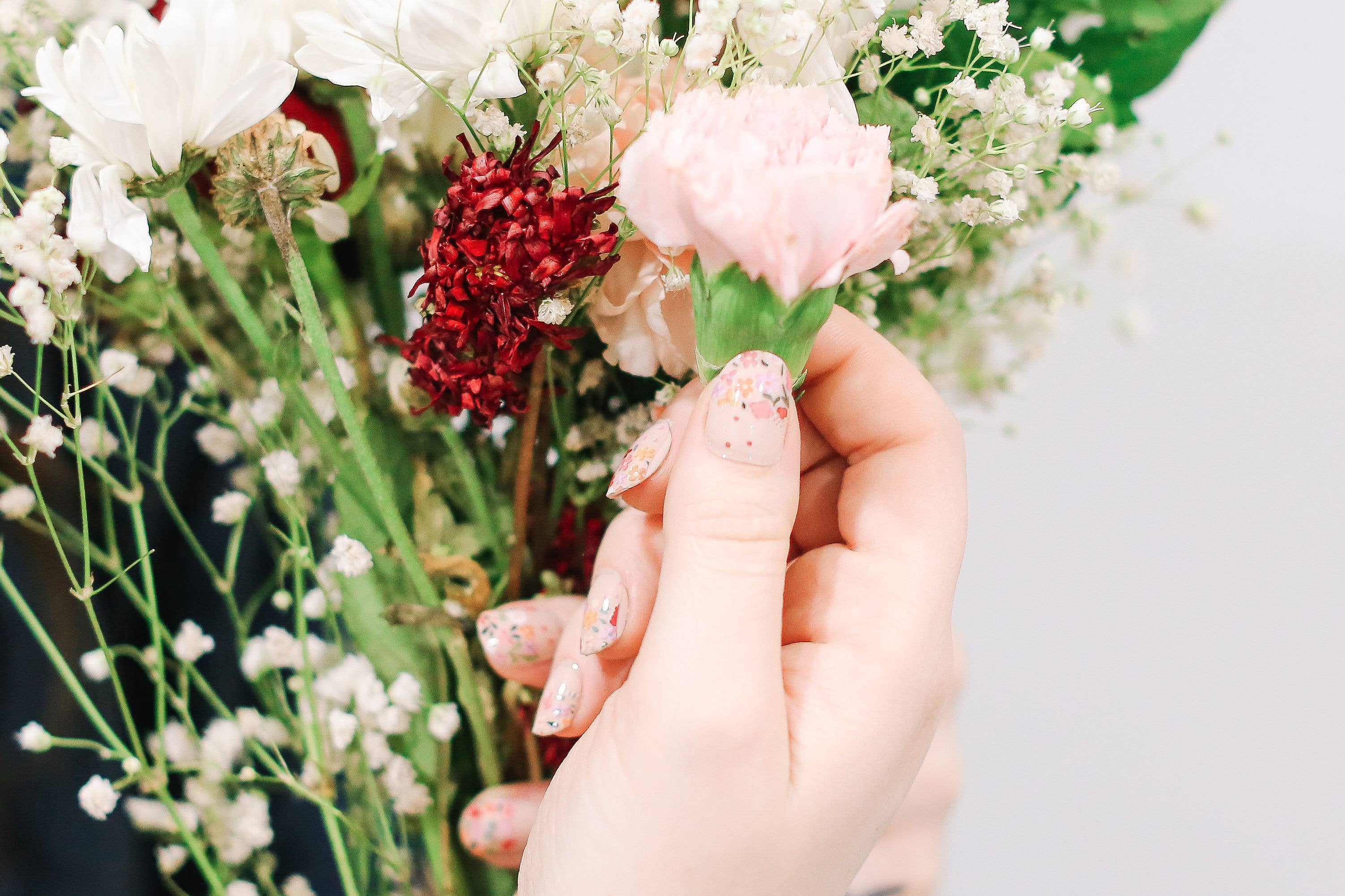 Modgloss - Wholesale Nail Art/Decal - Translucent "French Wildflower Bouquet” Floral Nail Wrap Kit4