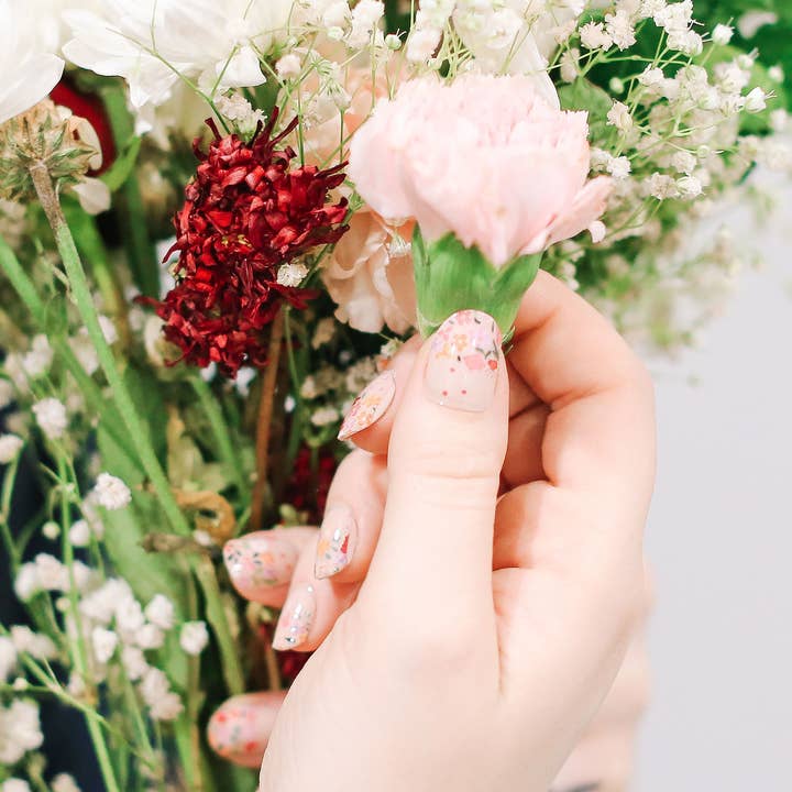 Modgloss - Wholesale Nail Art/Decal - Translucent "French Wildflower Bouquet” Floral Nail Wrap Kit4