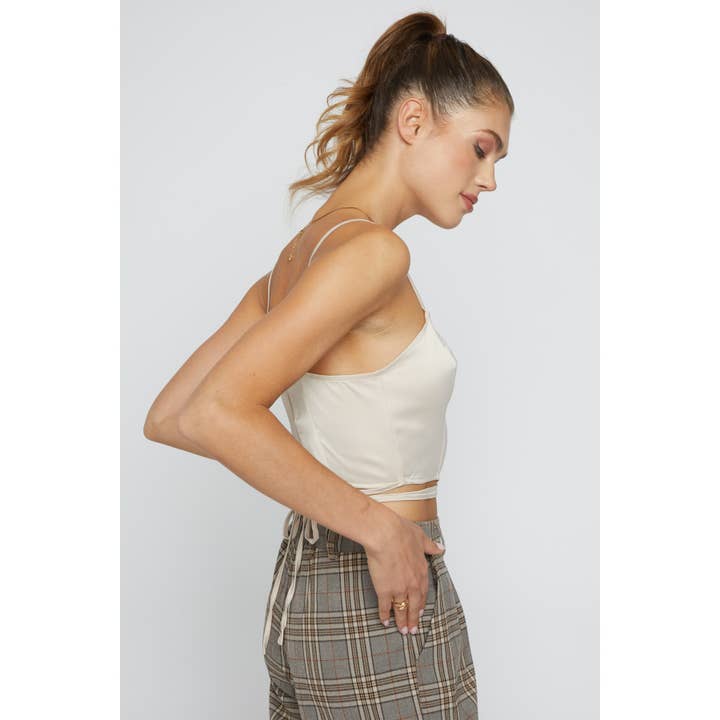 Sans Souci - Wholesale Camisole - Women's - ZIP CROP TIE CAMI6