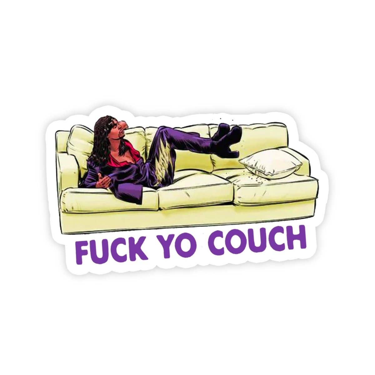 Sticker Bull – Adesivo por atacado – F Your Couch Dave Chappelle Sticker, Rick James Sticker Dave Chappelle Sticker Decalque adesivo de vinil impermeável engraçado, adesivo Hydroflask