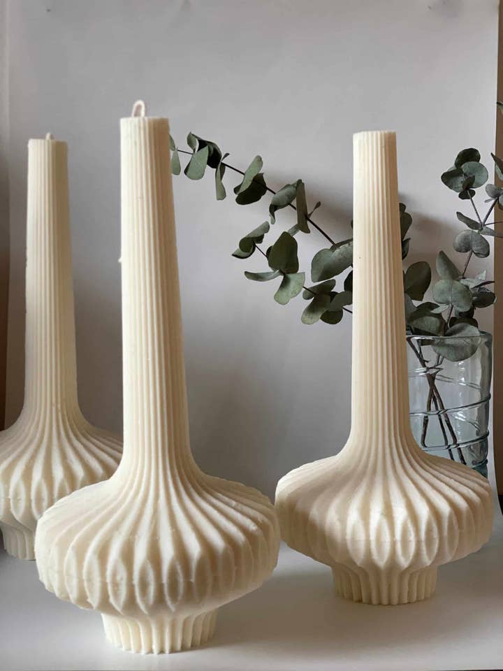 Large Lantern Candle - Handmade Sculptural Soy Candle for wholesale by Candles By Lily