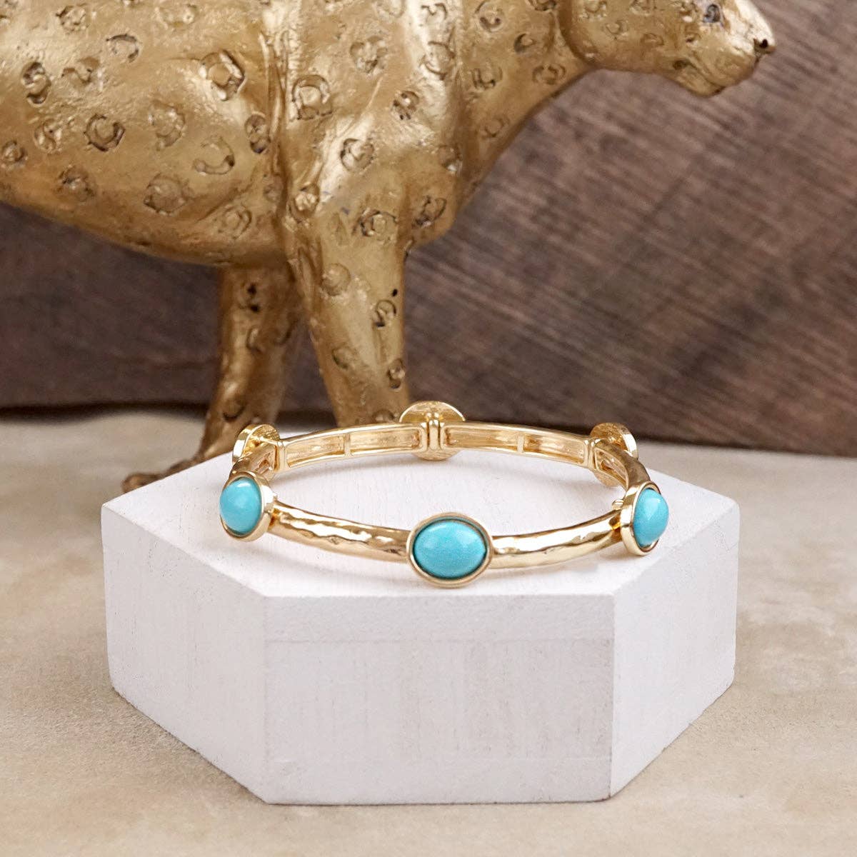 PennyLine inc - Wholesale Bangle Bracelet - Desert Orbit – Turquoise Station Stretch Bangle8