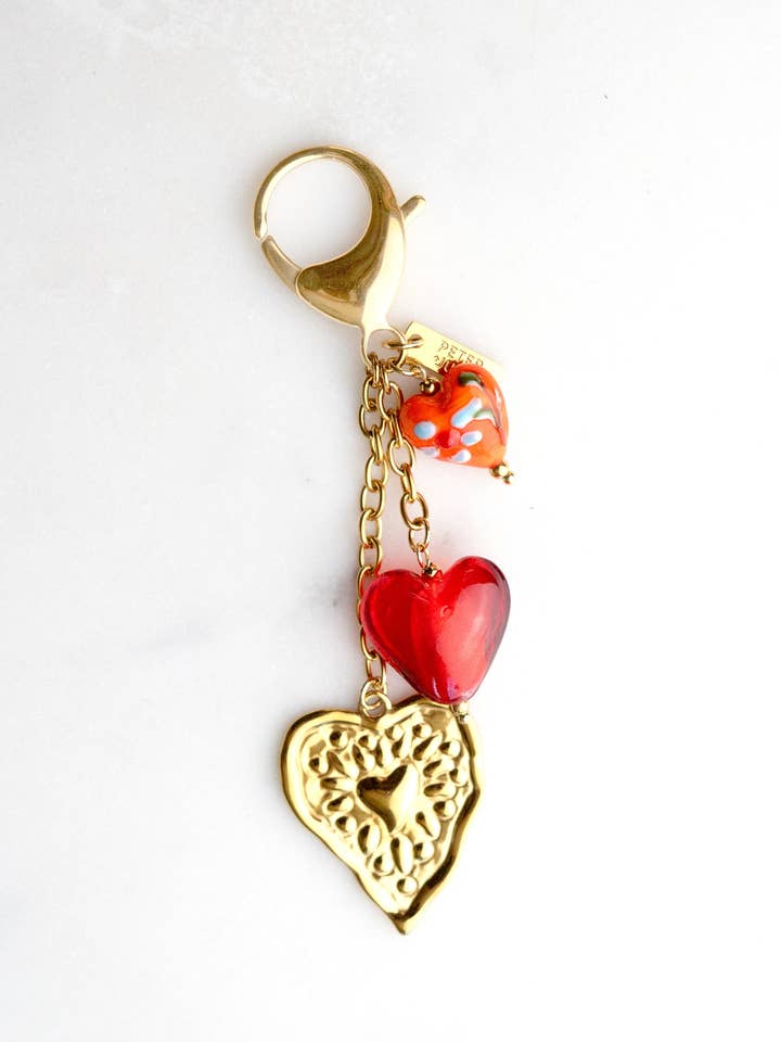 Lonely Hearts Bag Charm for wholesale by Peter and June