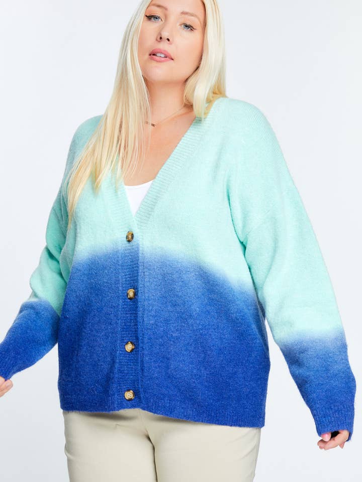 Davi & Dani - Wholesale Cardigan - Women's - OVERSIZE BUTTON DOWN CROPPED DYED SWEATER CARDIGAN2