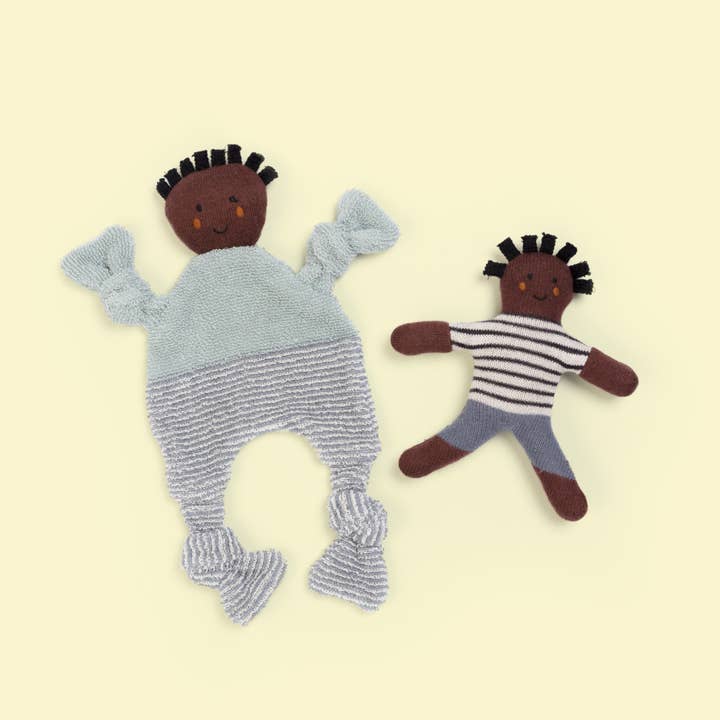Sophie Home Ltd - Wholesale Handheld Rattle - Baby - Cotton Knit Baby Rattle Toy: Buddy Blue
