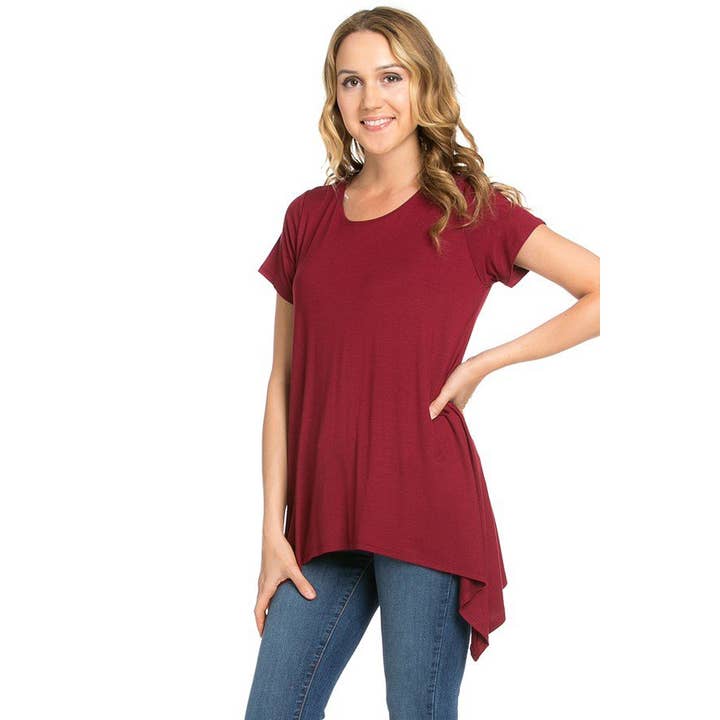 Azules Clothing – Túnica - Mulher por atacado – Túnica de manga curta Piko ATP-2267RS8