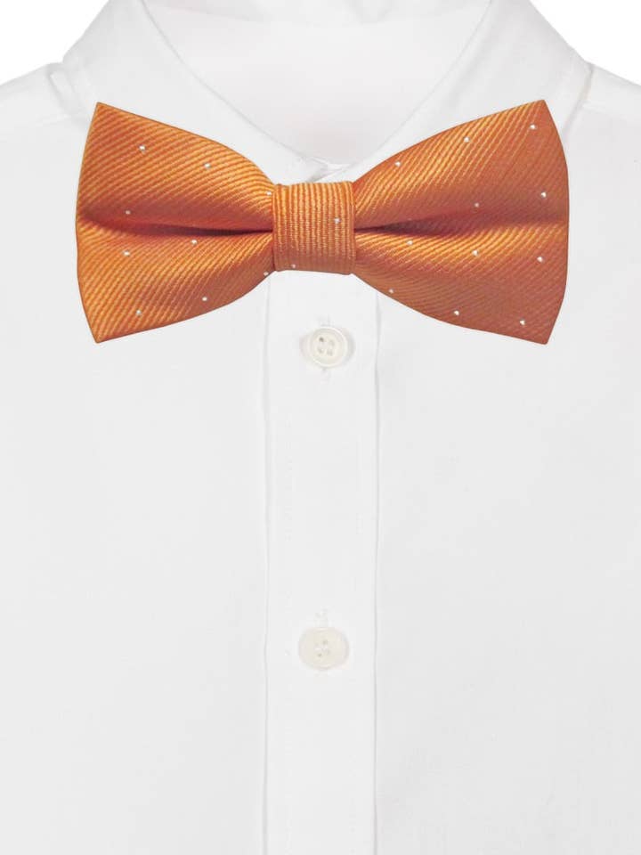 NŒUD PAPILLON POUR ENFANTS ORANGE MICROTOPOS ARGENTÉ pour la vente par Josvil