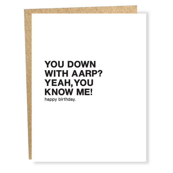 Sapling Press - Wholesale Birthday Card - #032: AARP Card