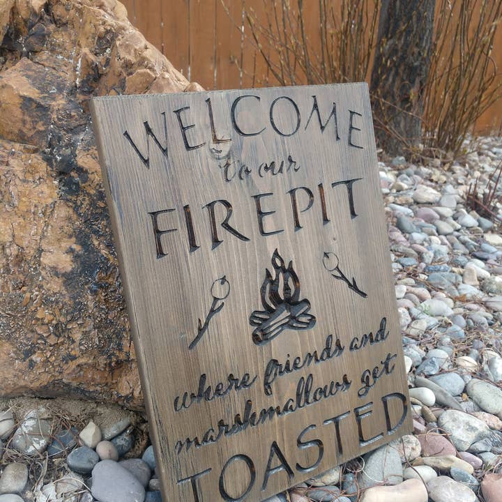 Knotty Pine Woodworks - Wholesale Outdoor Sign - Firepit Toasted2