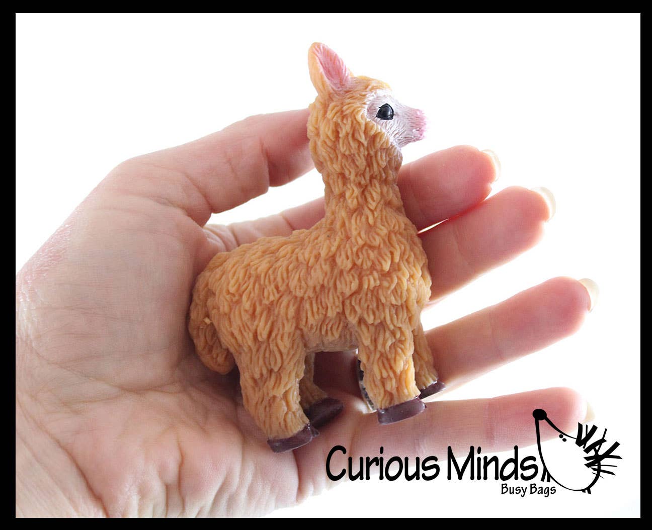 Curious Minds Toys - Wholesale Squishy Toy - Kids & Baby - 1 Llama Alpaca Stretchy and Squeezy Toy - Crunchy Bead Fille2
