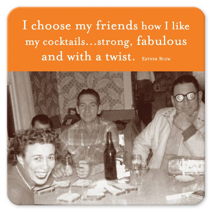 I Choose My Friends Coaster for wholesale by Shannon Martin Design