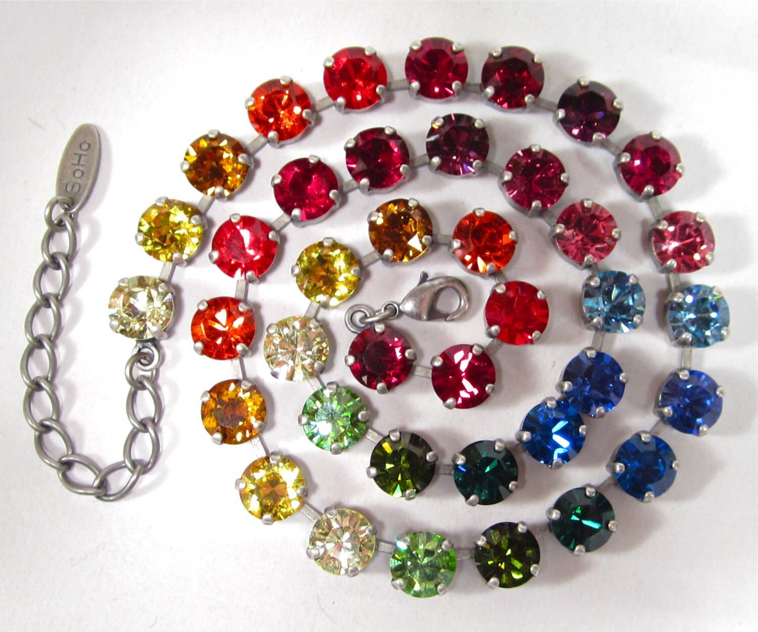 SoHo Schmuckmanufaktur - Wholesale Link & Chain Necklace - SoHo® Necklace with Rainbow Crystals