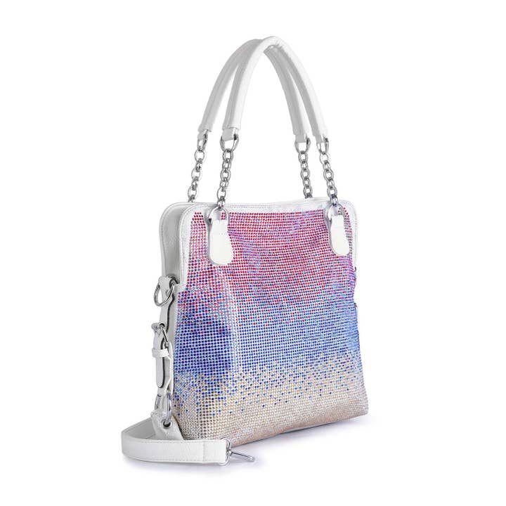 Farverig Ombre Rhinesten Design Modehåndtaske for engroshandel hos Handbag Express