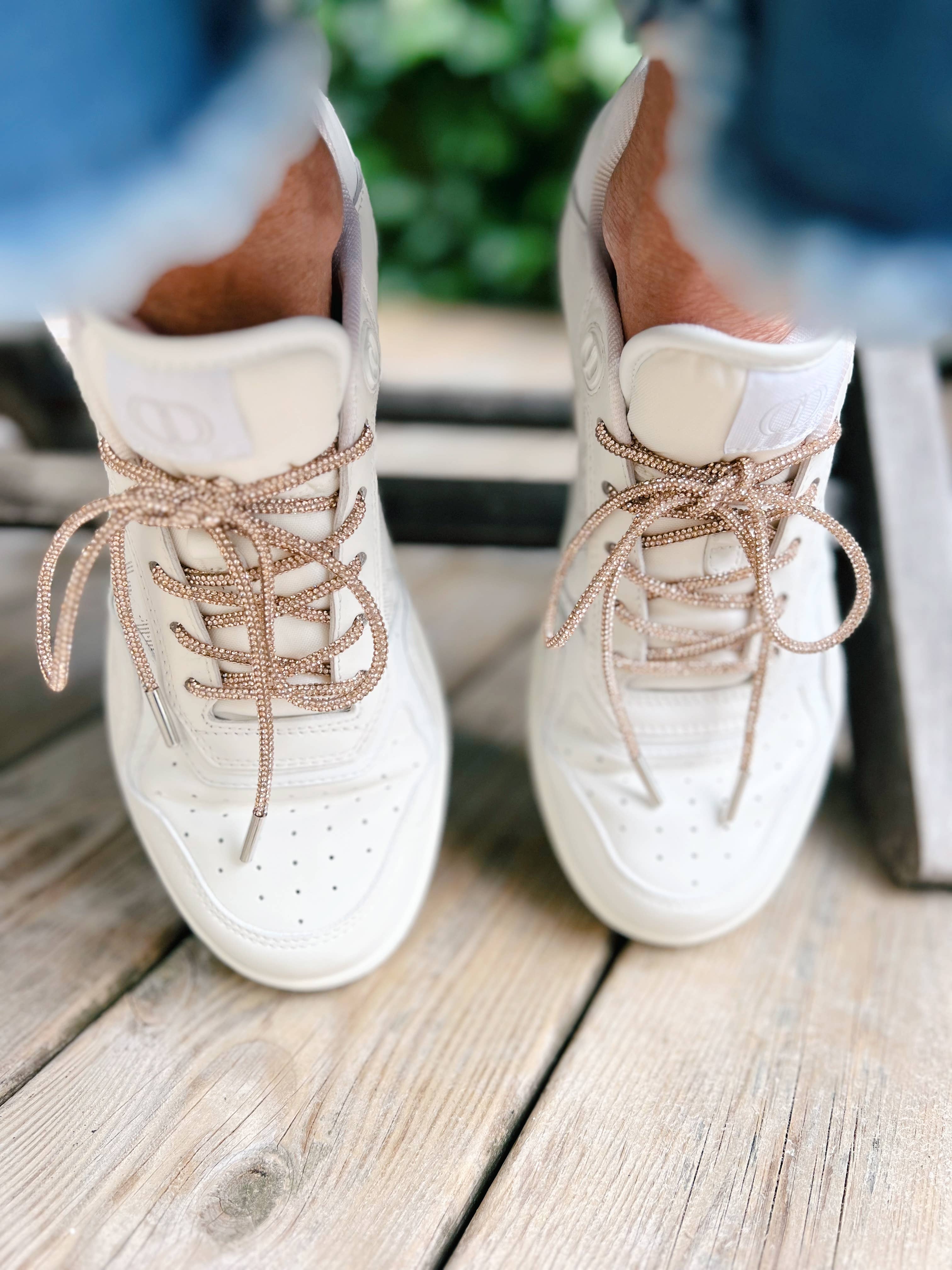 The Shoelace Brand - Vente Lacets – femme - Lacets Luxe Cuivre ornés de cristaux3