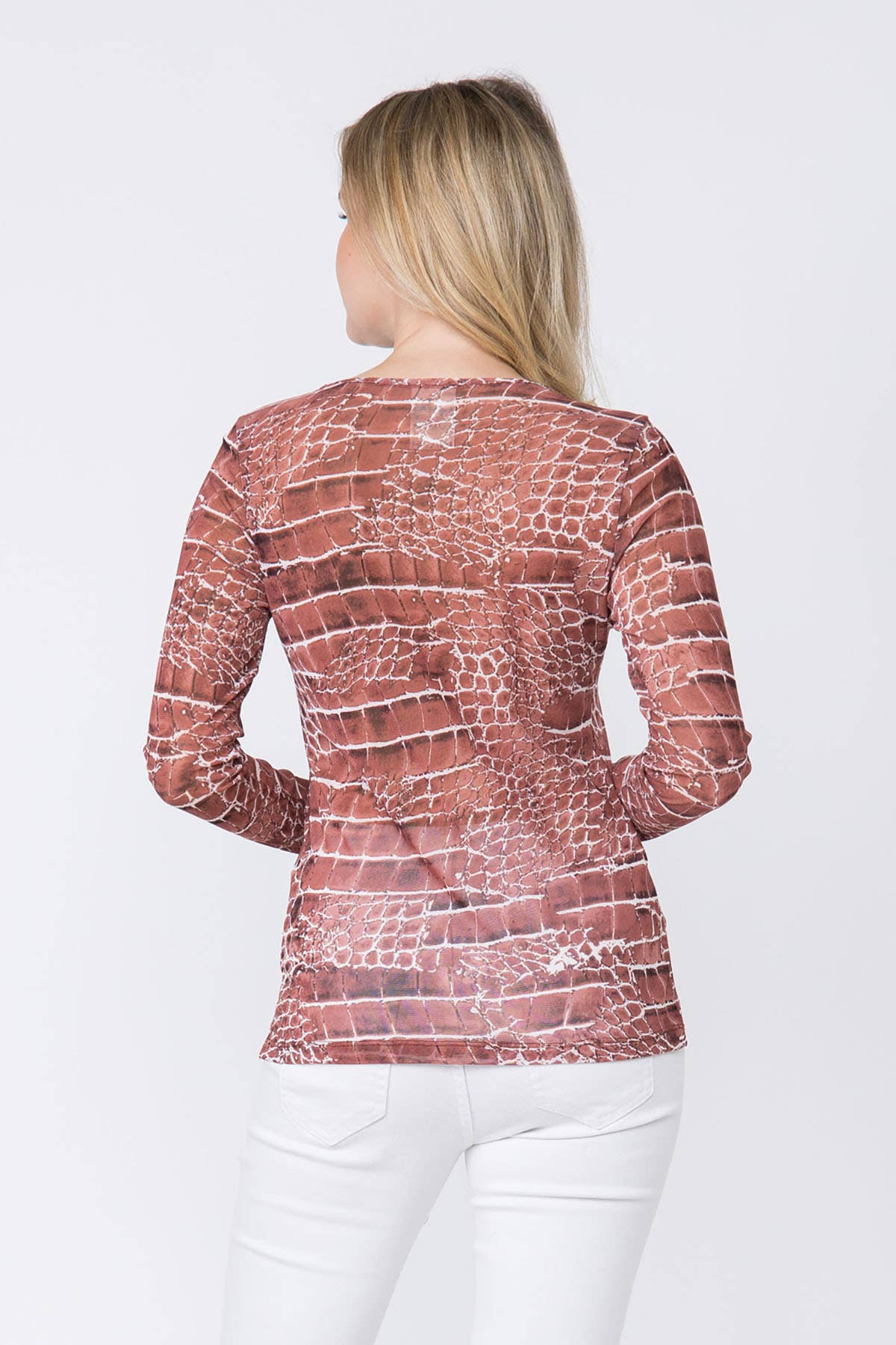 VOCAL – wholesale Blouse – Women’s – Animal Print Power Mesh Top5