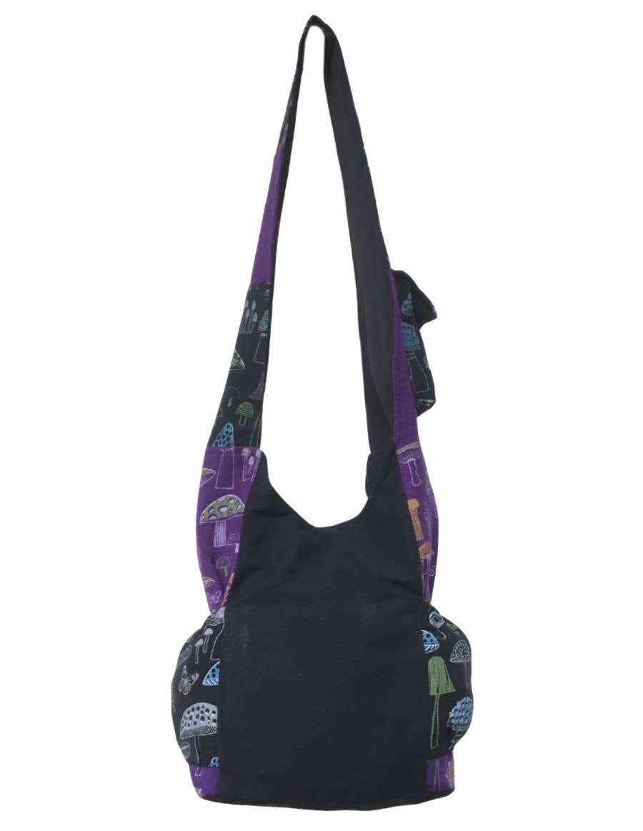 wie gezeigt Boho Hippie Pilzkunst & Yin Yang Mandala Hobo-Tasche für den Großhandel auf Faire1