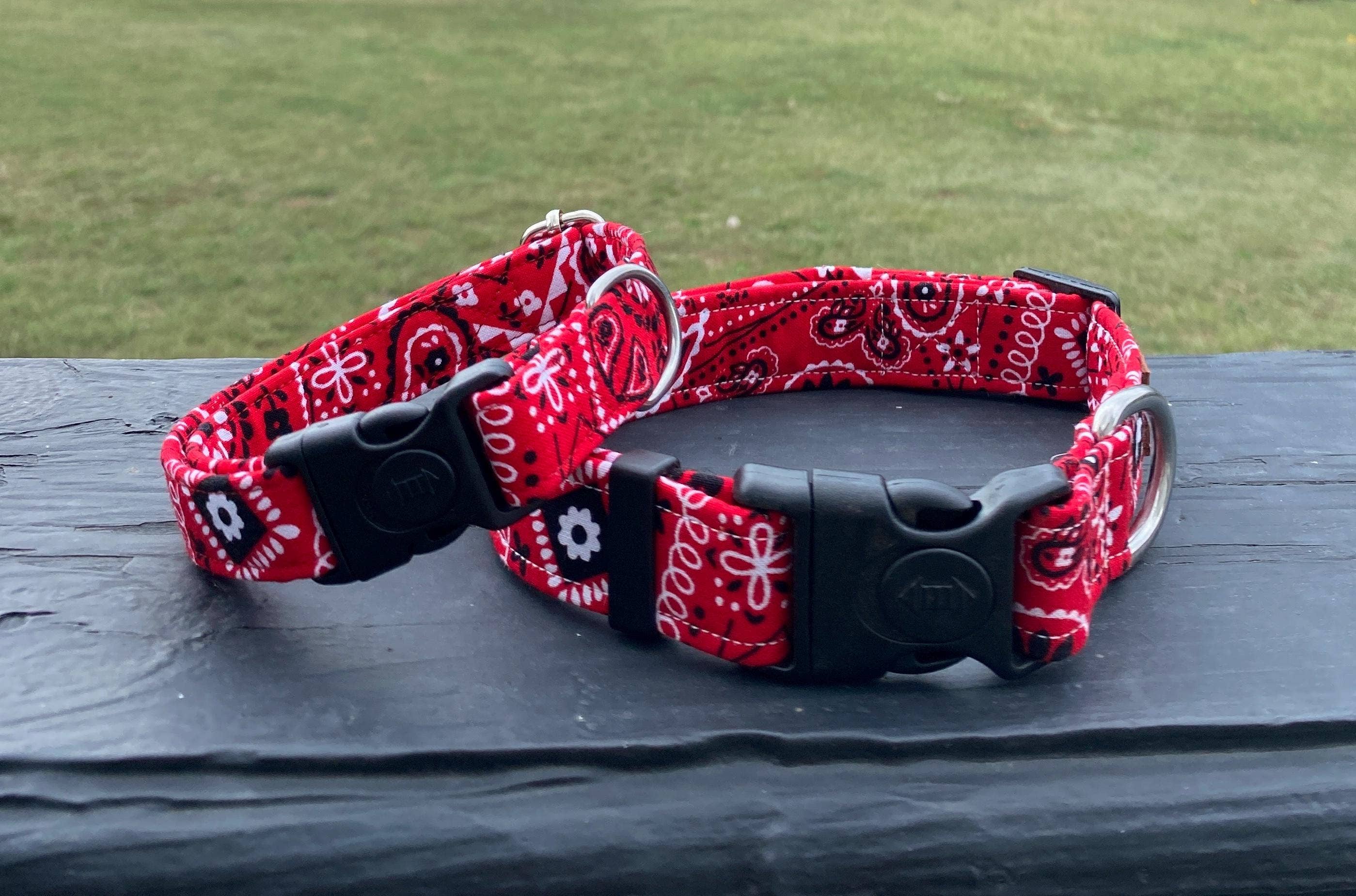 Dixie Lane Collars – wholesale Pet collar – Dog – Western Red Paisley Bandana Dog Collar6