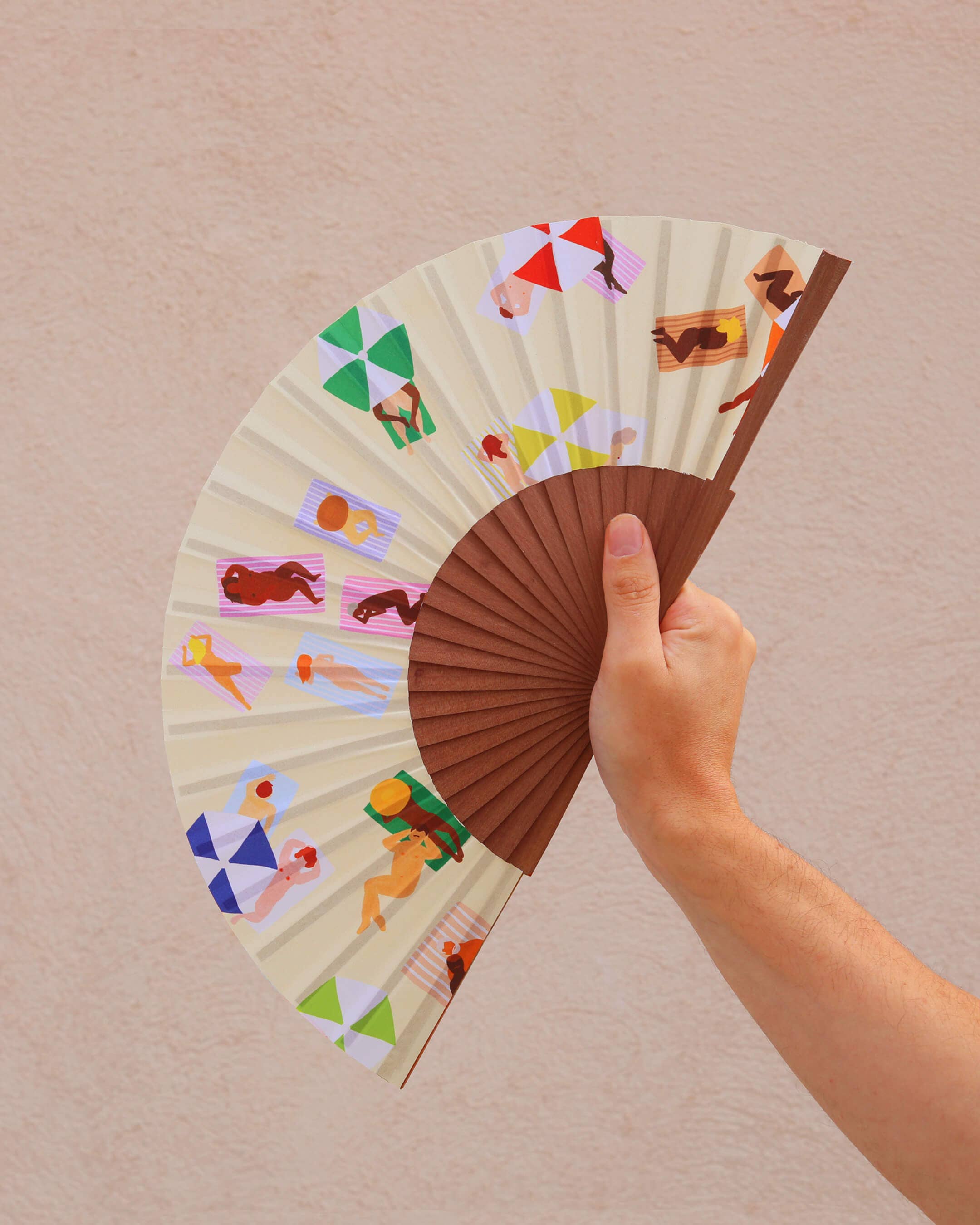 Thomas Gravereau - Wholesale Handheld Folding Fan - Fan "Beach Please 1"2