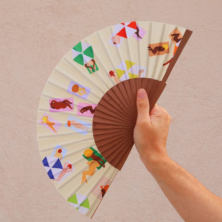 Thomas Gravereau - Wholesale Handheld Folding Fan - Fan "Beach Please 1"2