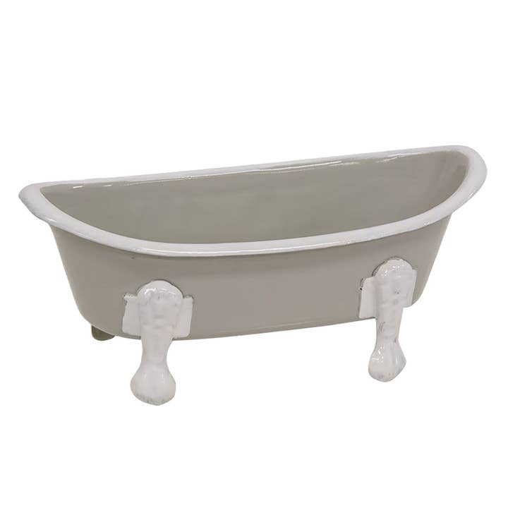 Light Gray Iron Bathtub Soap Dish for wholesale by Col House Designs