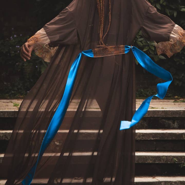 Amara Azure Boudoir Robe for wholesale by IHUOMA