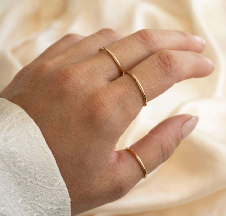 Rose Gypsy - Wholesale Band/Stacked Ring - Gold Filled Bold Stacker Ring | 1.5mm1