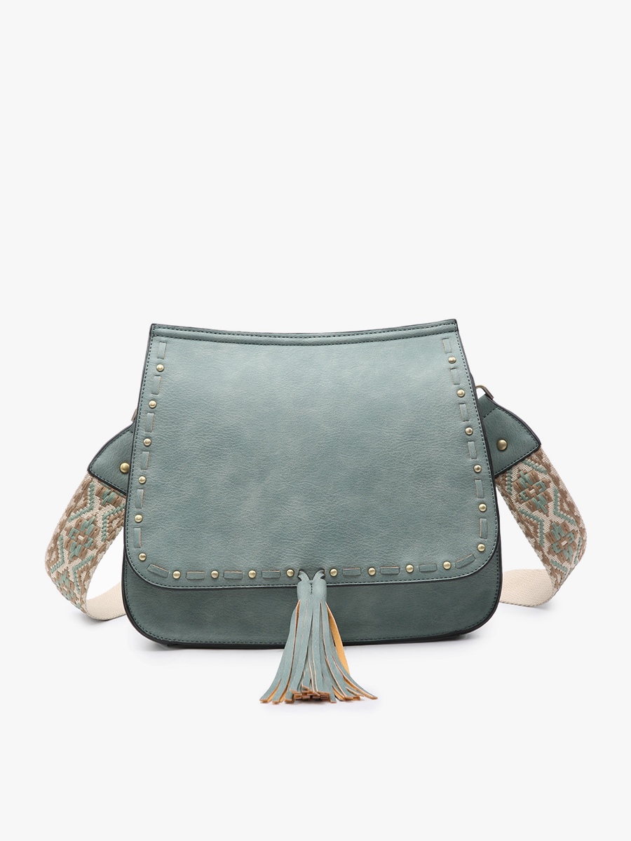 Jen & Co. - Wholesale Crossbody Bag - Women's - M1970 Bailey Crossbody with Print Contrast Strap10