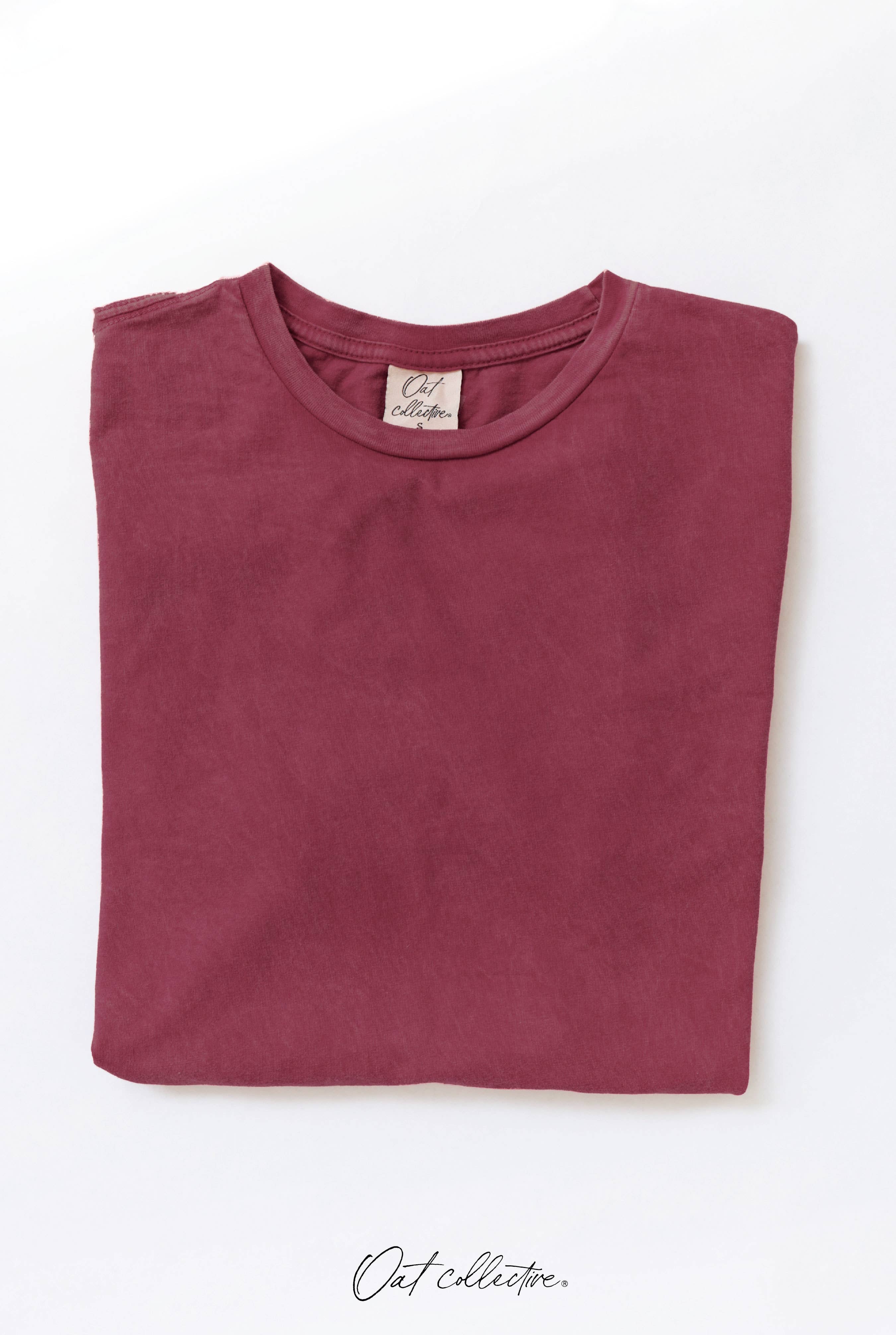 OAT COLLECTIVE – wholesale T-shirt – women's – Basic Blank Mineral Washed Graphic Tee15