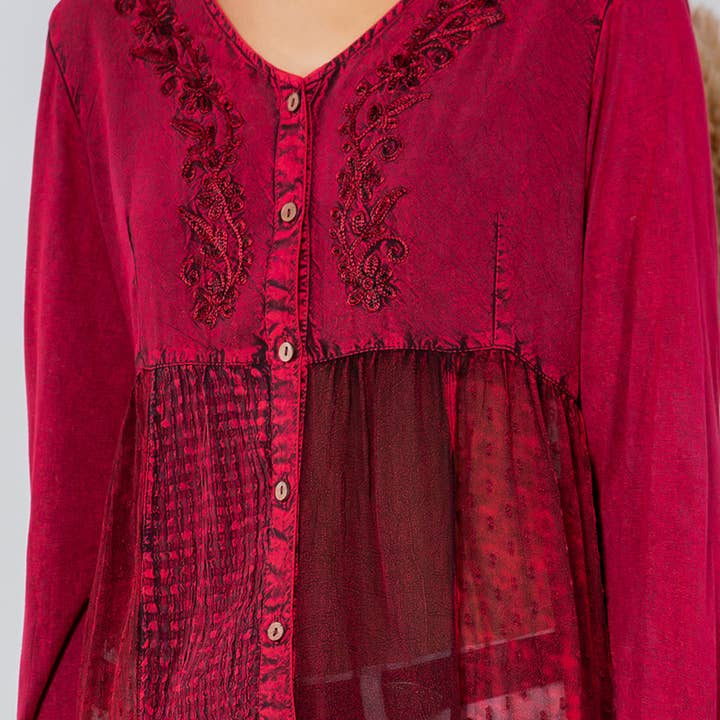 Young Threads - Wholesale Tunic - Women's - Bohemian Rhapsody: Stonewashed Rayon Women Top8