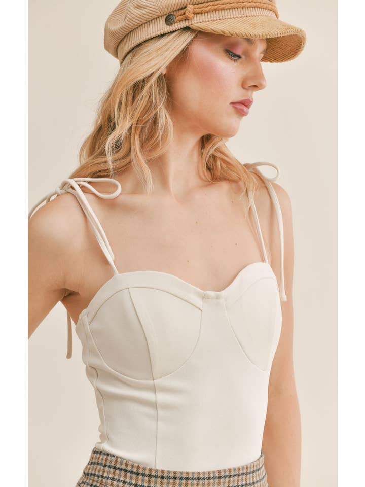 Sage The Label - Wholesale Bodysuit - Women's - Evening Cocktail Corset Bodysuit: IVORY
