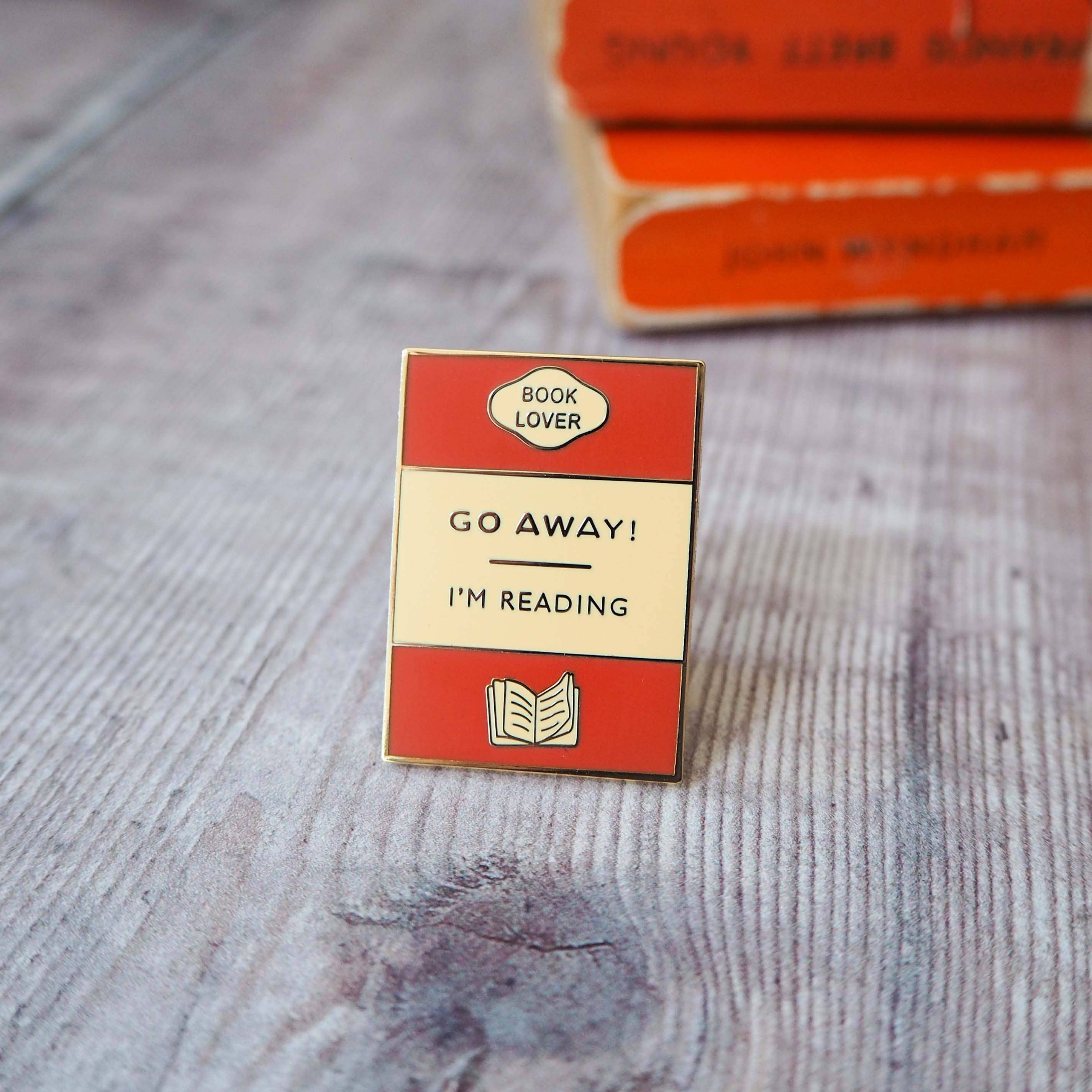 LiteraryEmporium - Wholesale Lapel Pin/Button - 'Go Away I'm Reading' Book Lover Enamel Pin Badge4