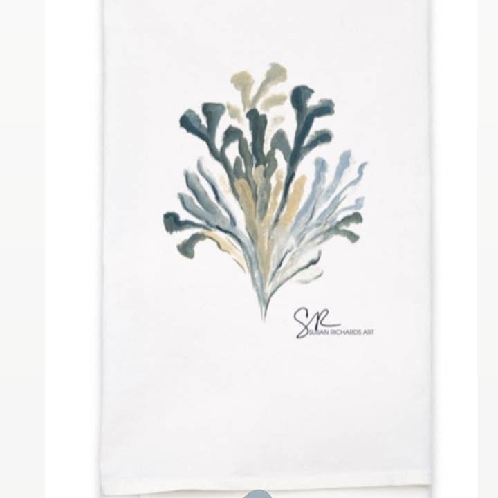 Susan Richards Art - Wholesale Tea Towel - Coastal Coral Tea Towel0