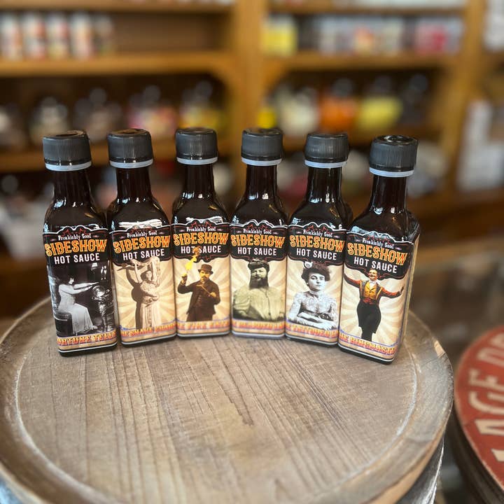 Montana Farmacy - Wholesale Hot Sauce - Sideshow Hot Sauce © The Bearded Lady Circus Huckleberry2