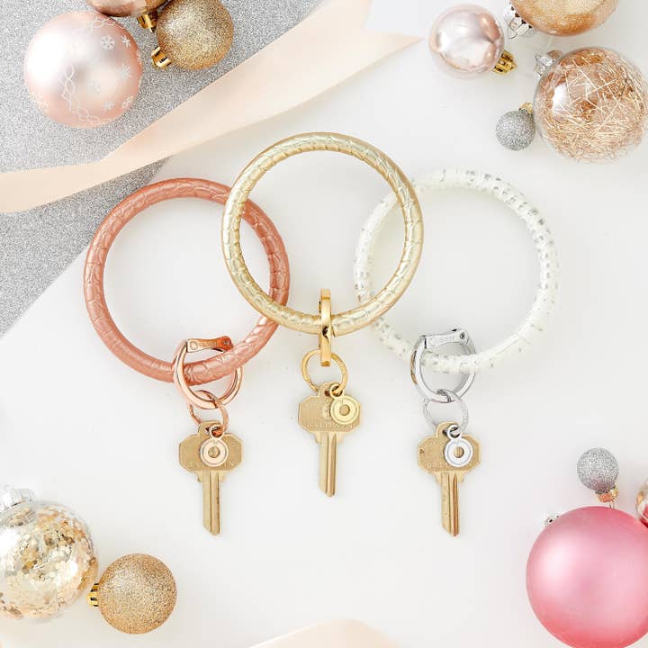 Oventure - Wholesale Keychain bracelet - Leather Big O® Key Ring - Solid Gold Rush Croc-Embossed6