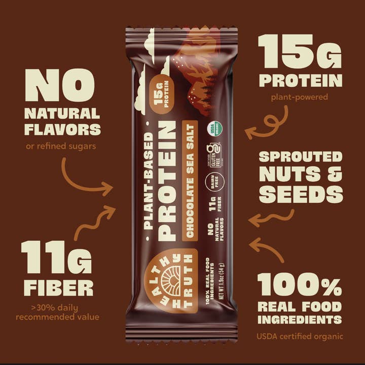 Healthy Truth LLC – wholesale Snacksbar – Choklad Havssalt VÄXTBASERAD Proteinbar2