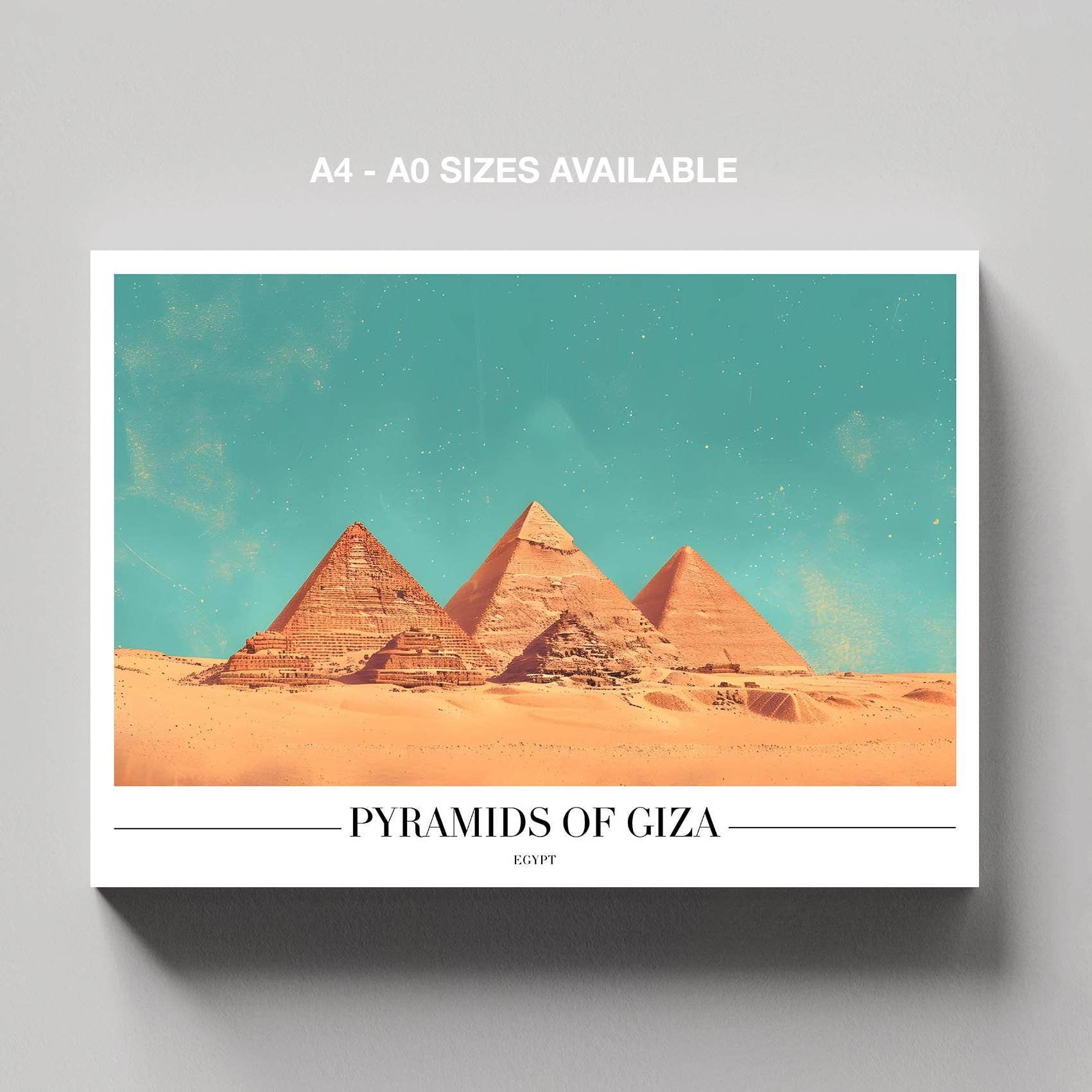 House Prints – Großhandel Kunstdruck – Goldene Sande von Gizeh - Gerahmter Leinwand-Wandkunst-Druck5