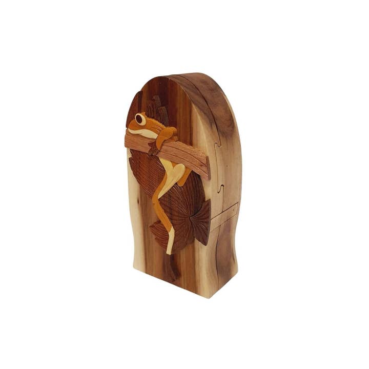 Karving Studio - Wholesale Decorative Box - Hanging Tree Frog - Hand Carved Keepsake Gift Box
