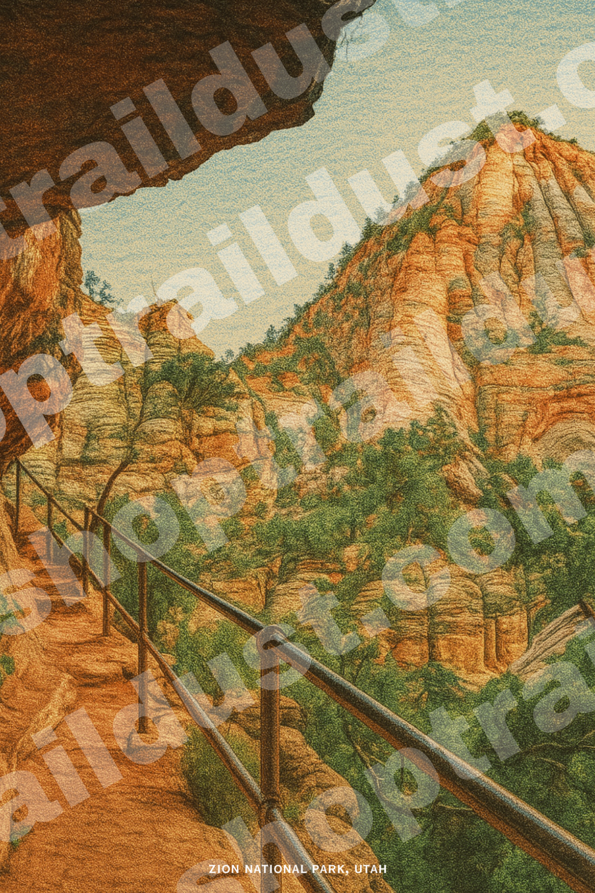Traildust Goods - Wholesale Postcard - Zion National Park John Muir Vintage Inspired 4x6 Postcards 4