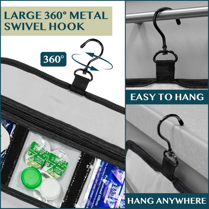 Pavilia - Wholesale Toiletry bag – Unisex - Buckle Hanging Toiletry Organizer Bag8