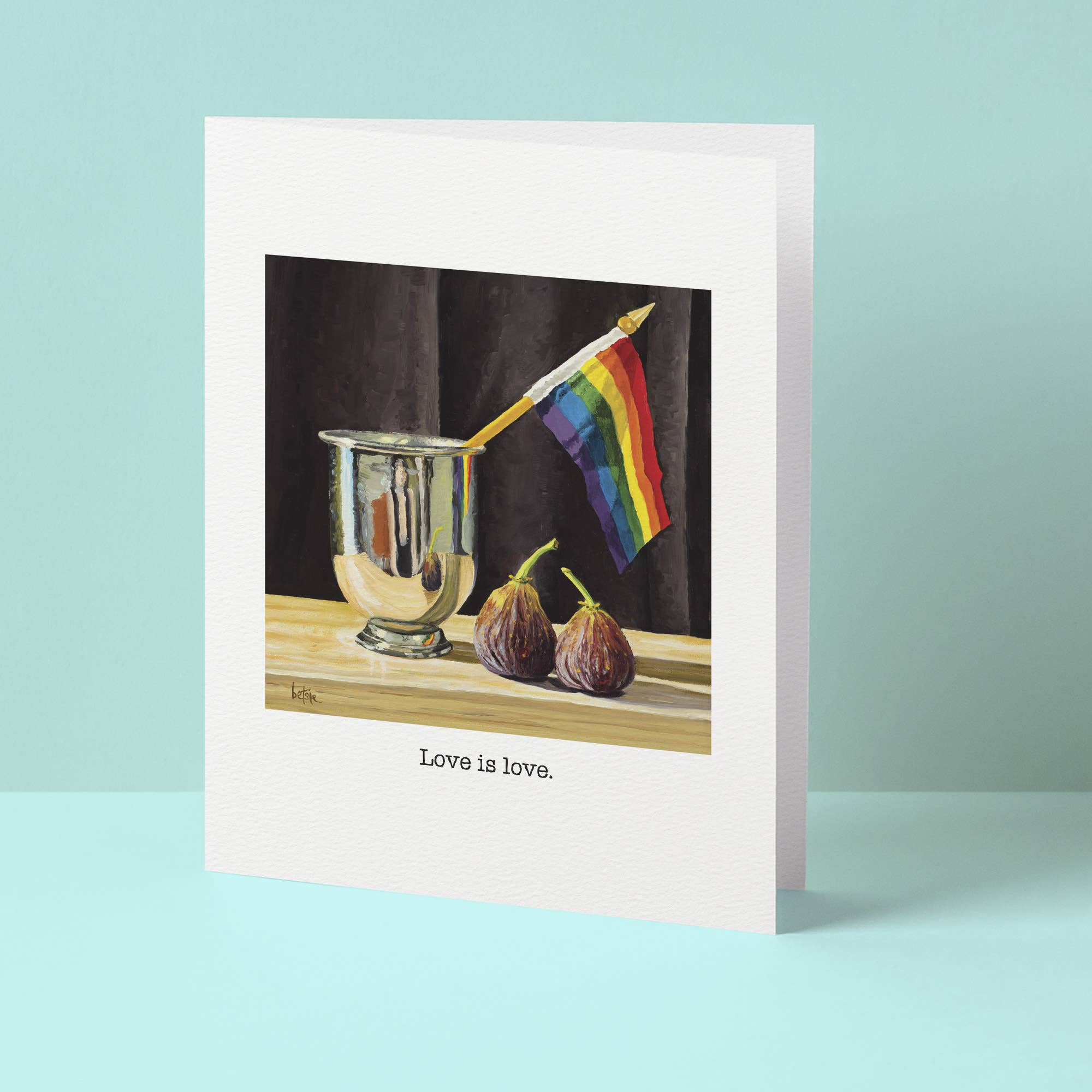 Betsie Studios - Wholesale Love Card - "Love is love" SPRING Greeting Card