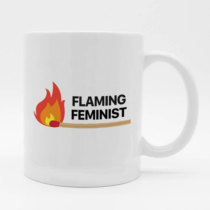 Sticker Bull - Wholesale Coffee Mug - Flaming Feminist 11oz Coffee Mug4