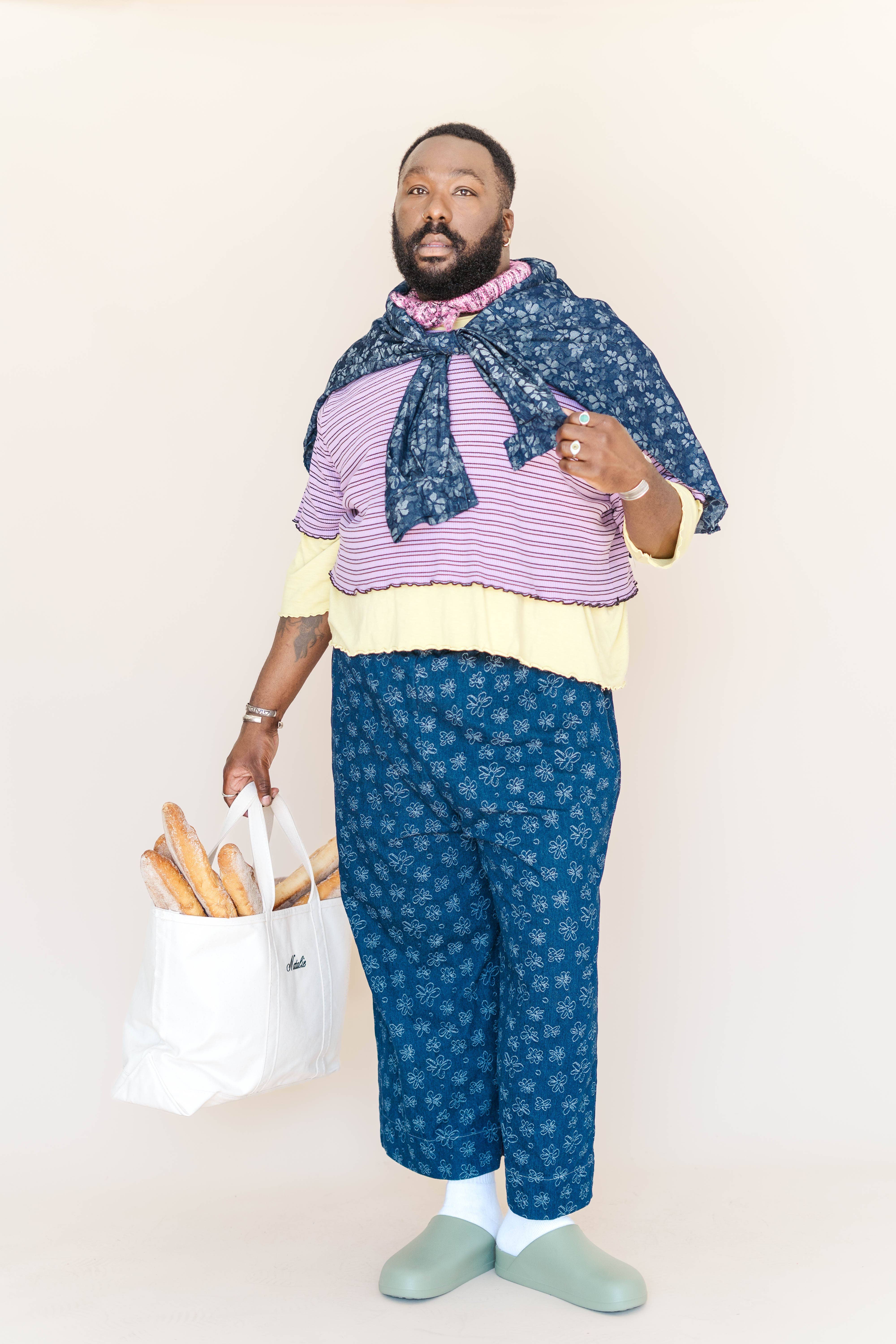 Nettle Studios - Wholesale Button Down Shirt - Unisex - Size Inclusive Plus Size Unisex Floral Chambray Button Up23